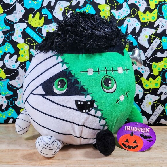 Kellytoy Spooky Mash X Ups 8” Frankenstein X Mummy Halloween UltraSoft Plush New - Picture 1 of 11